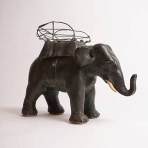 19th Century Solid Bronze Elephant